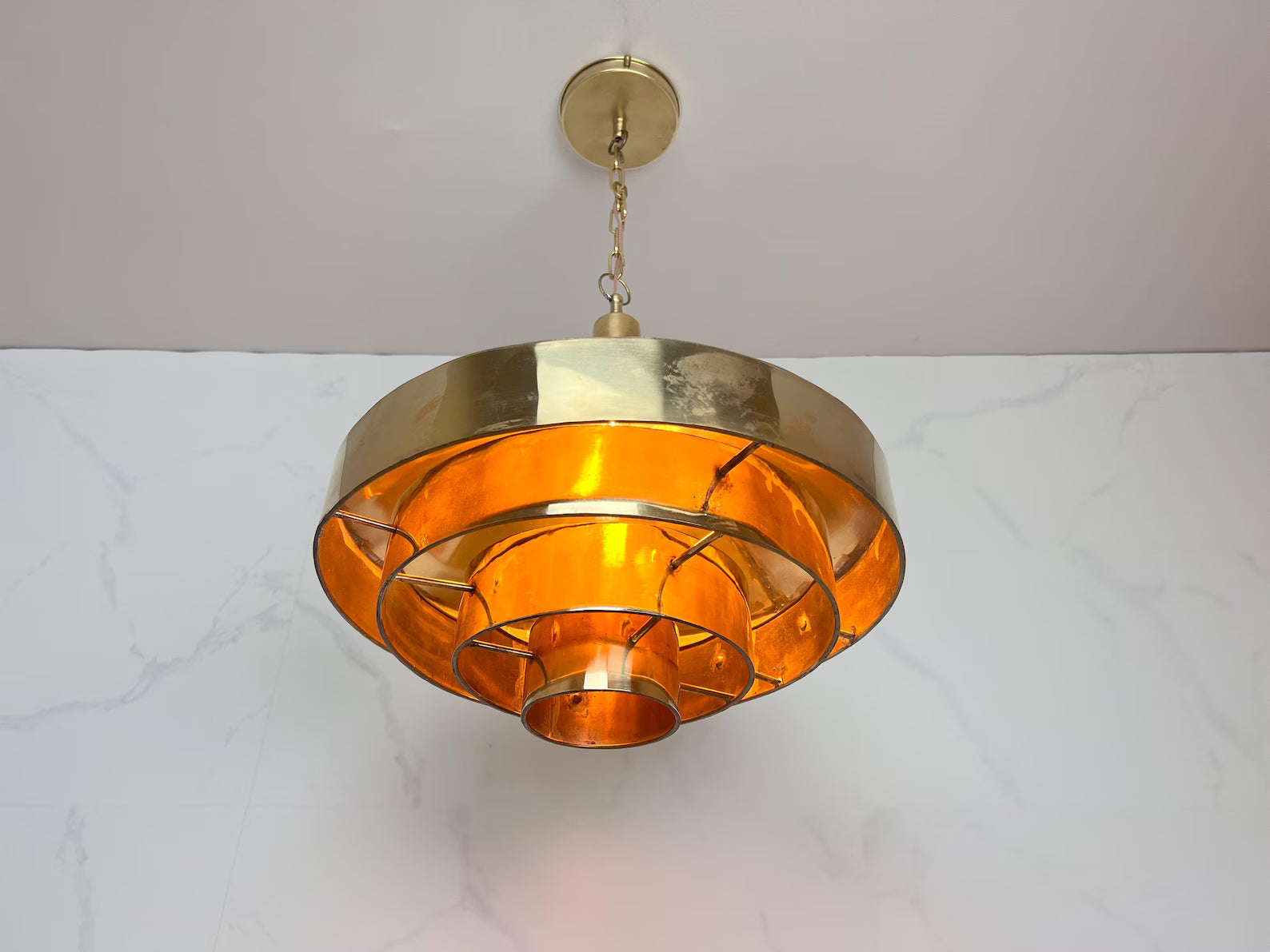 Vintage Inspired Gold Ceiling Lamp