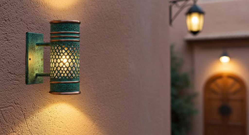 Lampe murale industrielle rustique